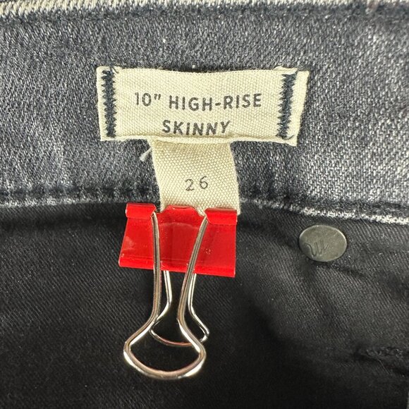 Madewell Jeans Womens 26 10 in High Rise Skinny Gray Cotton Stretch Pockets - Picture 6 of 9